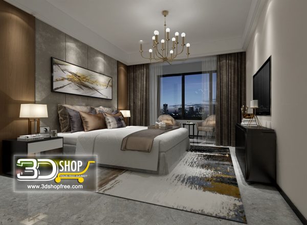 Bedroom 3d Max Interior Scene 015