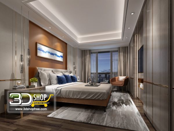 Bedroom 3d Max Interior Scene 016