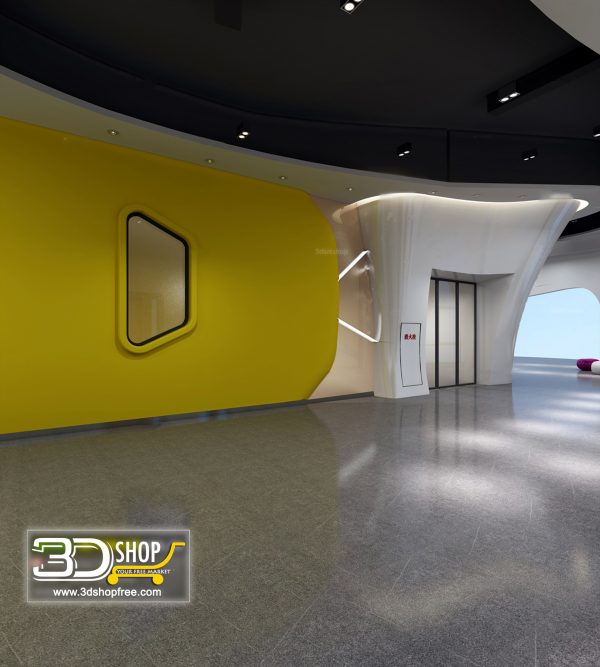 Elevator Lobby 3d Max Interior Scene 016