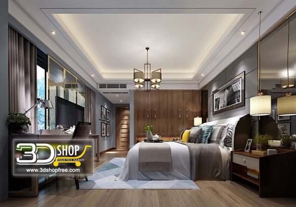 Bedroom 3d Max Interior Scene 017
