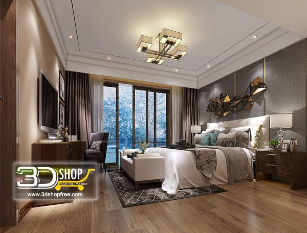 Bedroom 3d Max Interior Scene 018