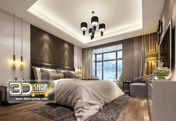 Bedroom 3d Max Interior Scene 020