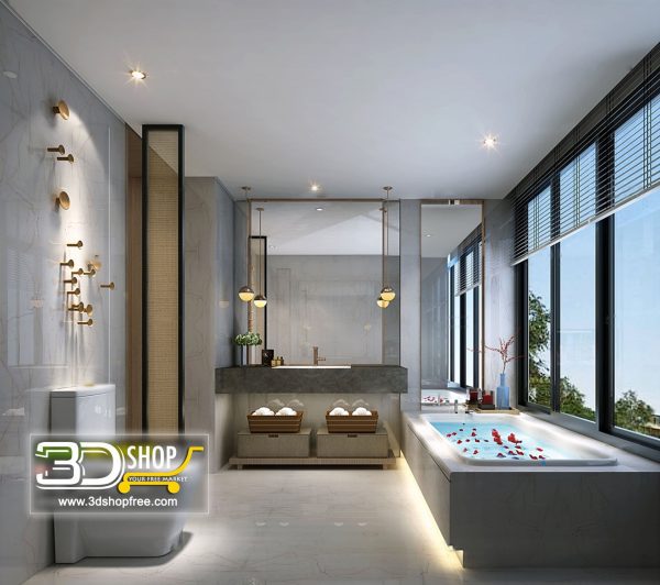 Bathroom 3D Max Interior Scene 021