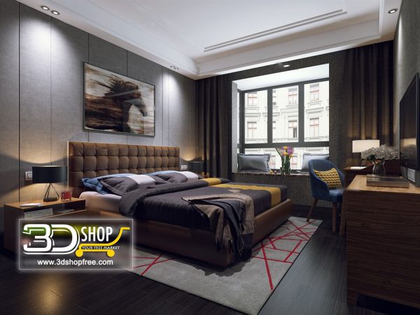 Bedroom 3d Max Interior Scene 023