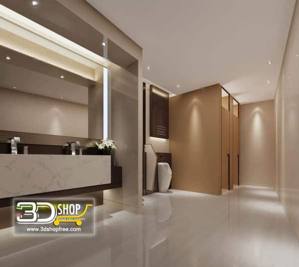 Bathroom 3D Max Interior Scene 024