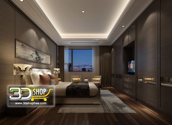 Bedroom 3d Max Interior Scene 024