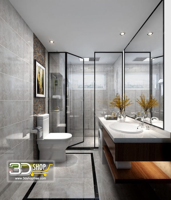 Bathroom 3D Max Interior Scene 026