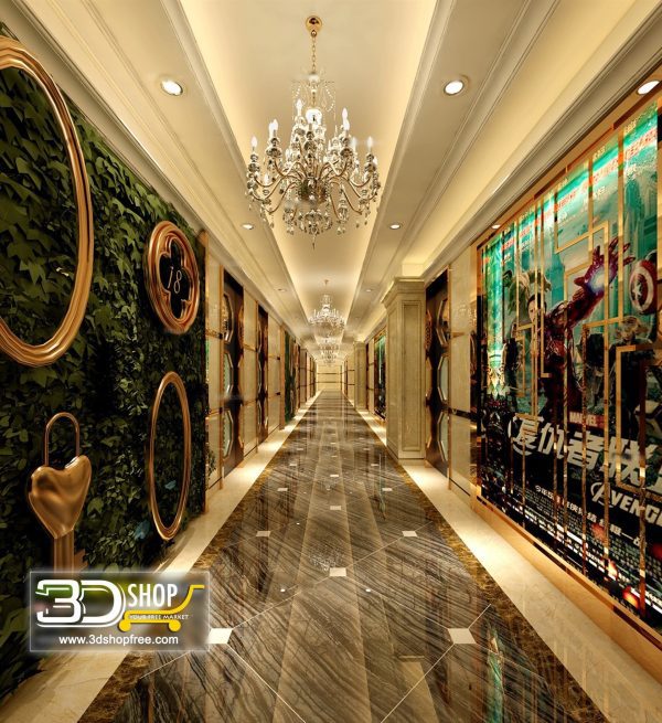 Corridor 3d Max Interior Scene 027