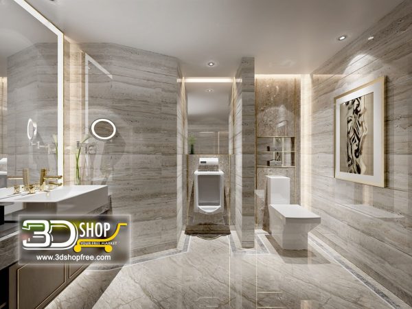Bathroom 3D Max Interior Scene 028