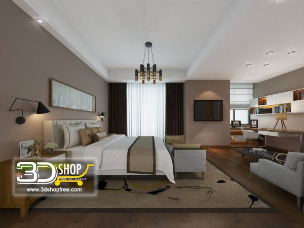 Bedroom 3d Max Interior Scene 028