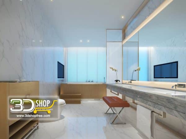 Bathroom 3D Max Interior Scene 030