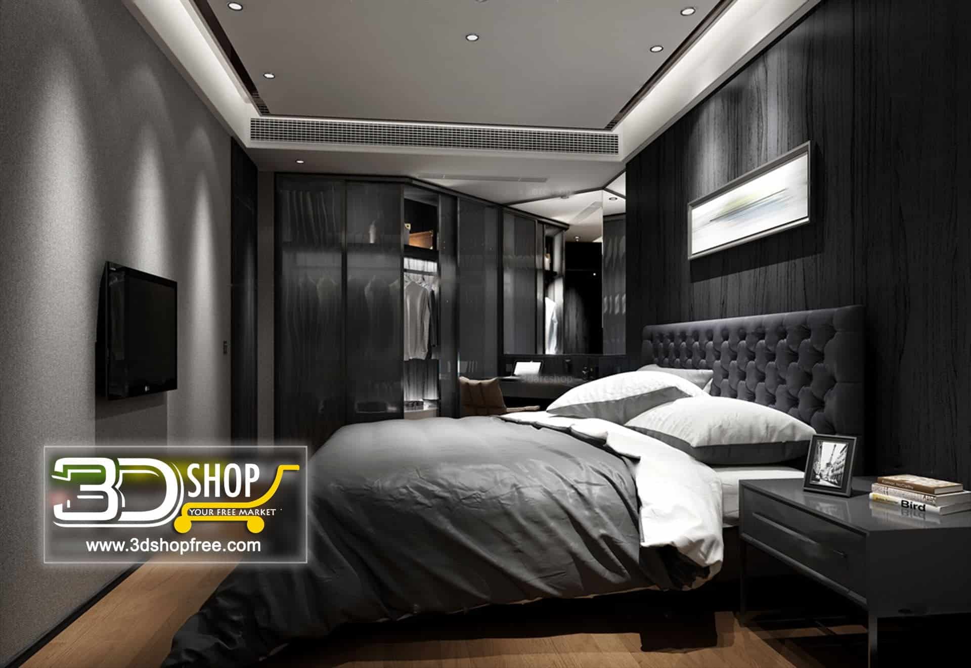 3d max, 3d model, 3dshop, Bedroom, Bedrooms, Family, Free download, Interior, Interior Design, Interior Scene, V-ray
