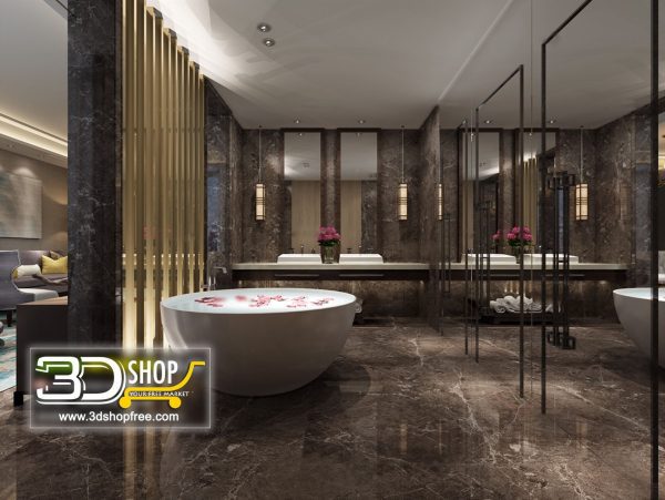 Bathroom 3D Max Interior Scene 032