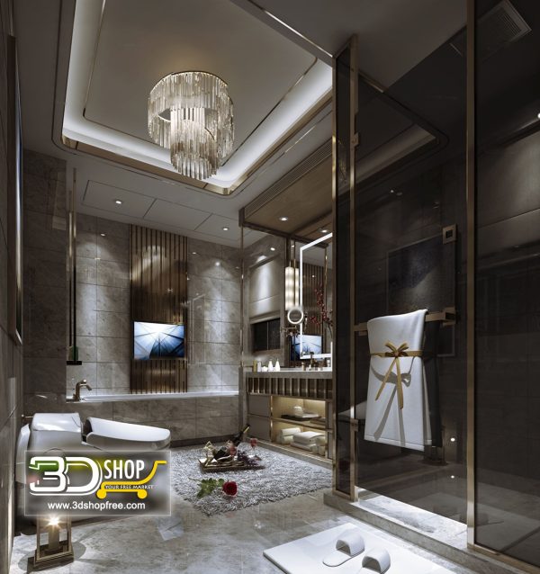 Bathroom 3D Max Interior Scene 033