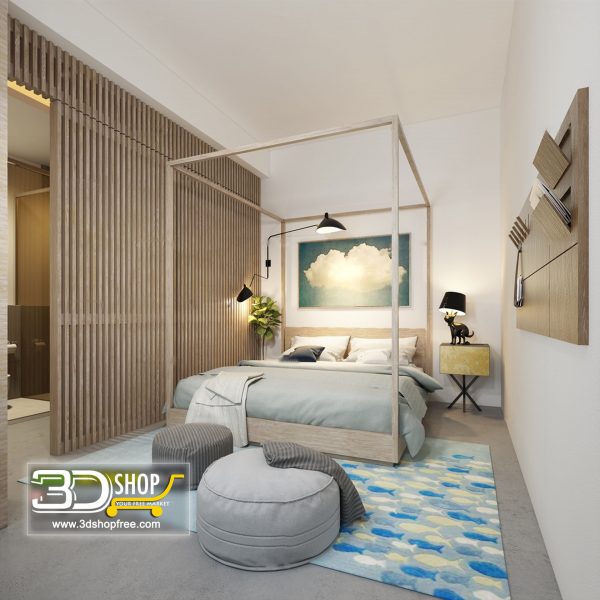 Bedroom 3d Max Interior Scene 033