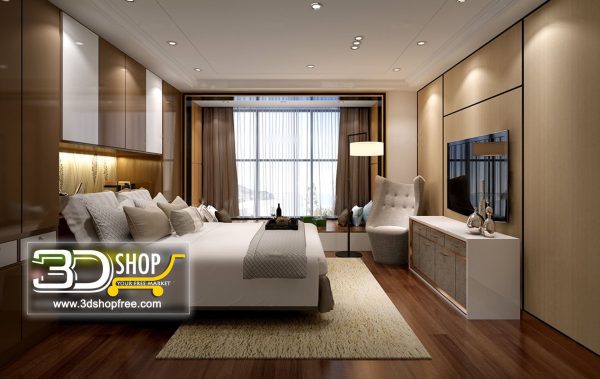 Bedroom 3d Max Interior Scene 034