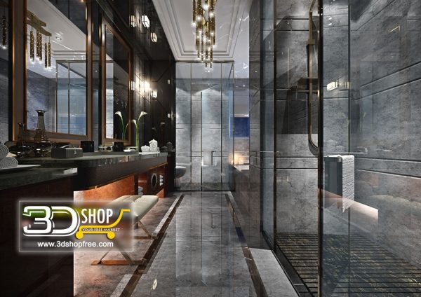 Bathroom 3D Max Interior Scene 036
