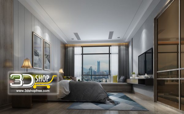036 Bedroom 3d Max Interior Scene