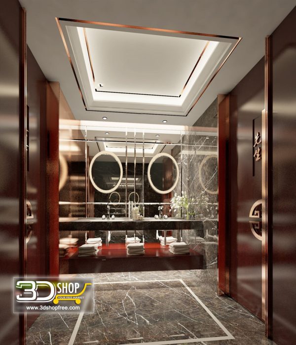 Bathroom 3D Max Interior Scene 037