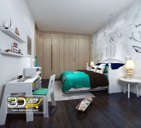 037 Bedroom 3d Max Interior Scene