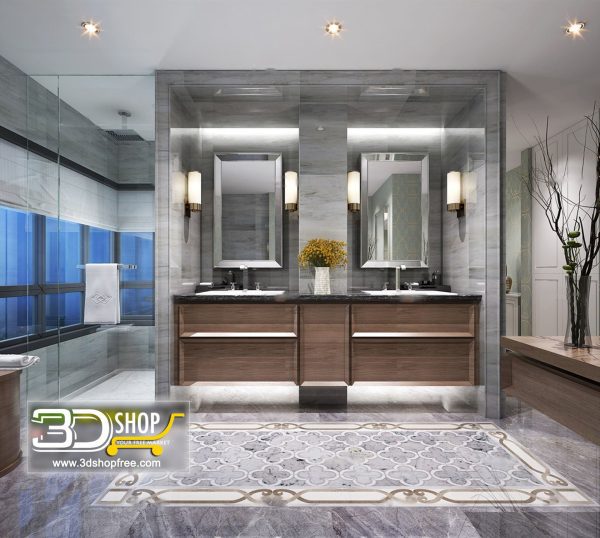 Bathroom 3D Max Interior Scene 038