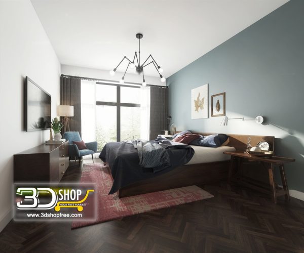 038 Bedroom 3d Max Interior Scene