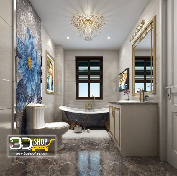 Bathroom 3D Max Interior Scene 039