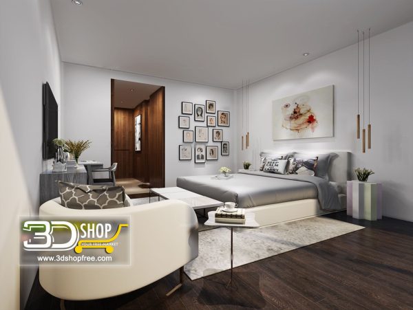039 Bedroom 3d Max Interior Scene
