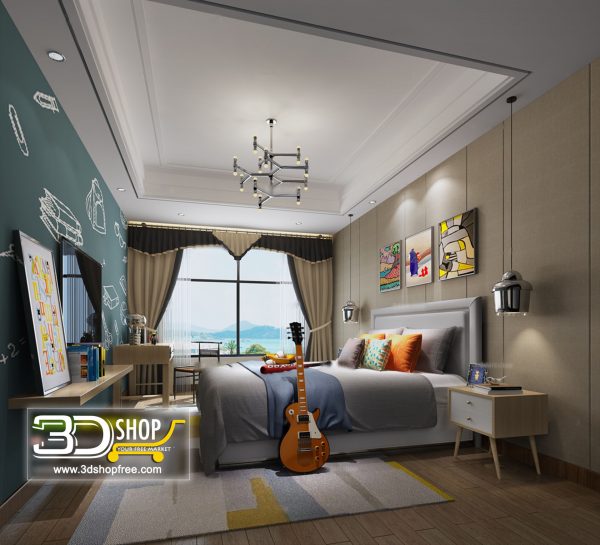 Bedroom 3d Max Interior Scene 040