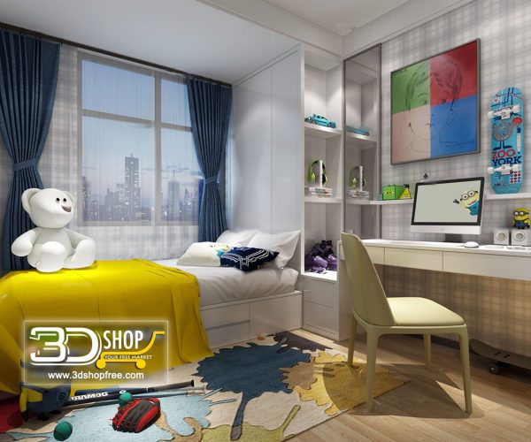 042 Bedroom 3d Max Interior Scene