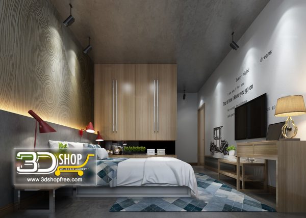 Bedroom 3d Max Interior Scene 045