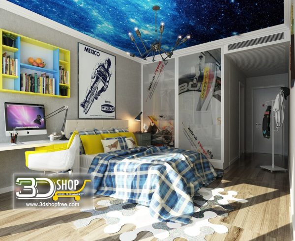 050 Bedroom 3d Max Interior Scene