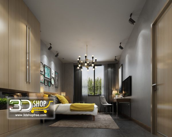 056 Bedroom 3d Max Interior Scene
