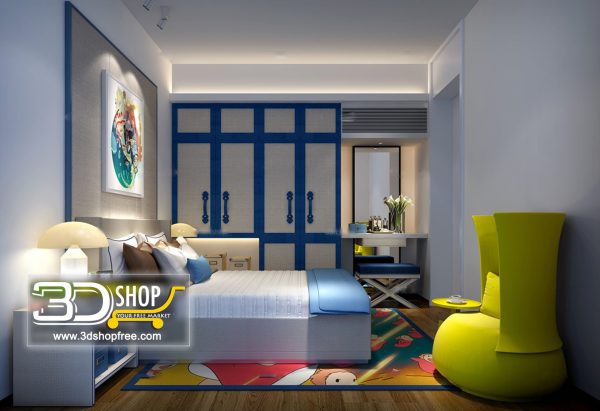 060 Bedroom 3d Max Interior Scene