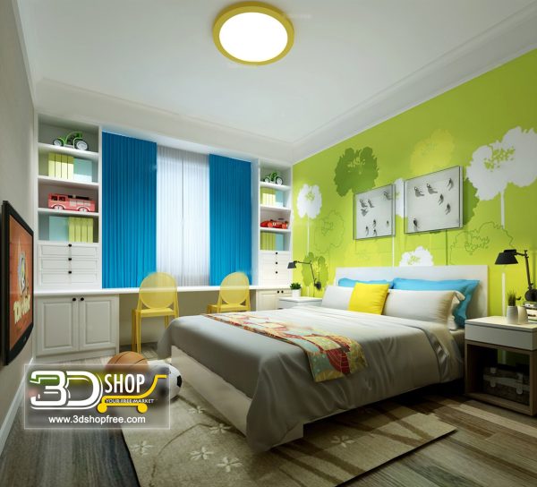 062 Bedroom 3d Max Interior Scene