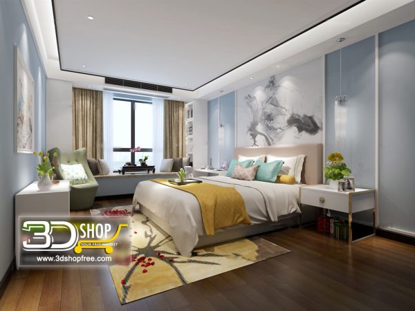 Bedroom 3d Max Interior Scene 063