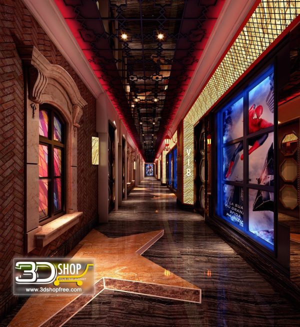 066 Hotel Corridor 3d Max Interior Scene