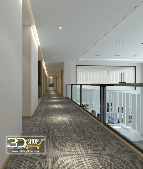 082 Hotel Corridor 3d Max Interior Scene