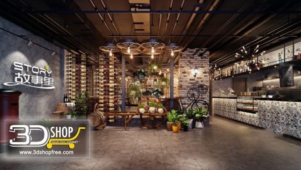 Cafe Interior Scene 255