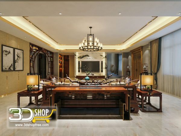 Living Room 3d Max Interior Scene 270