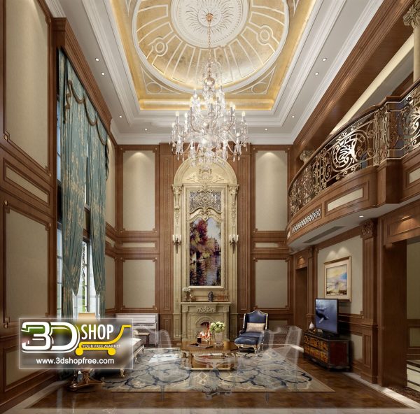 Living Room 3d Max Interior Scene 272