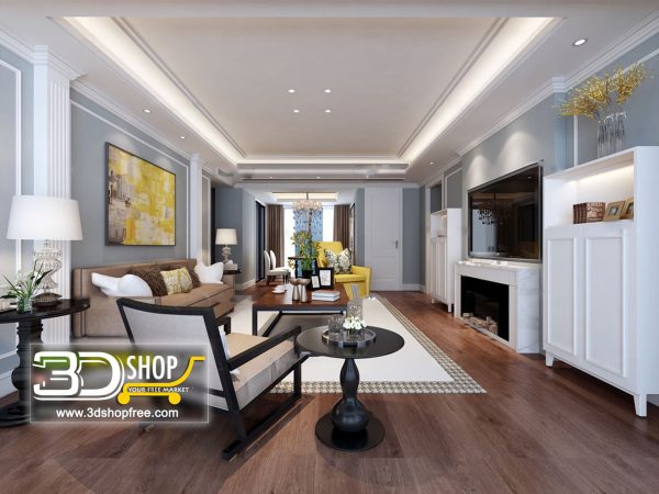 Living Room 3d Max Interior Scene 275