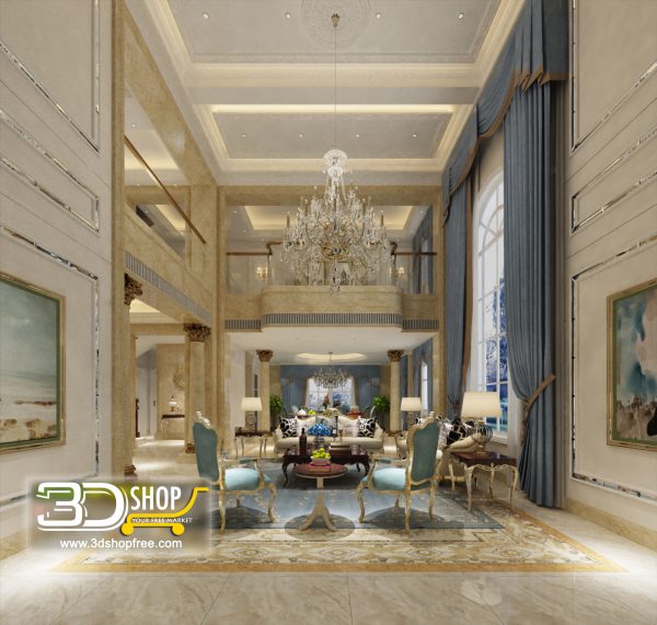 Living Room 3d Max Interior Scene 277
