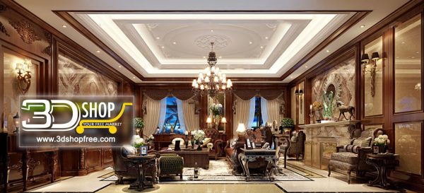 Living Room 3d Max Interior Scene 281