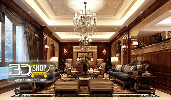 Living Room 3d Max Interior Scene 282