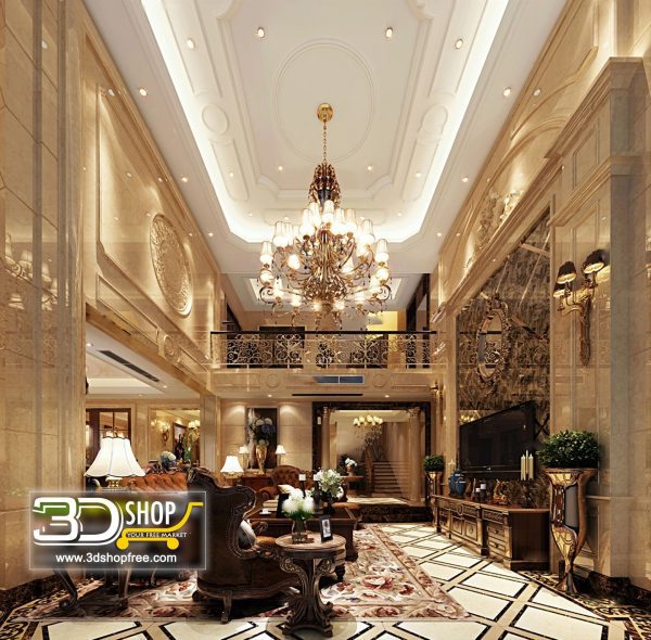 Living Room 3d Max Interior Scene 283