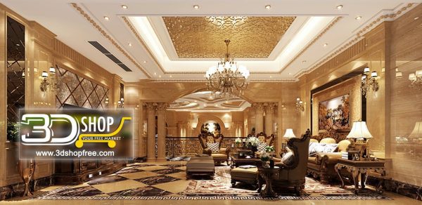 Living Room 3d Max Interior Scene 286
