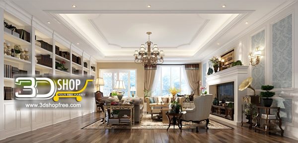 Living Room 3d Max Interior Scene 288