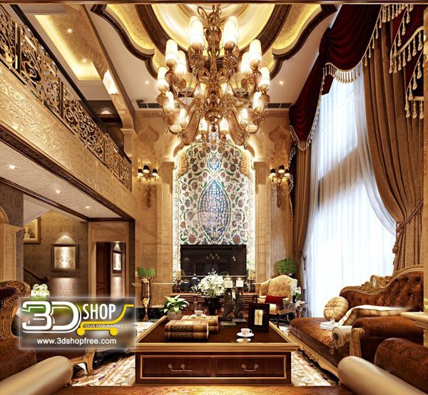 Living Room 3d Max Interior Scene 289