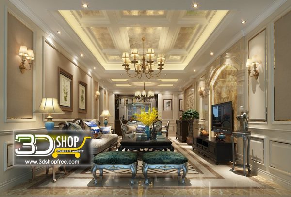 296 Living Room 3d Max Interior Scene